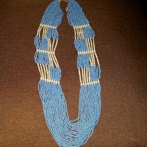 Blue and silver necklace